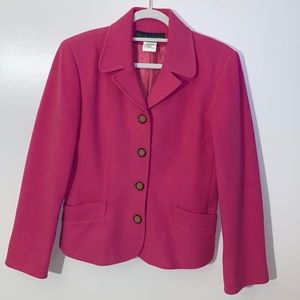 Vintage Harve Benard by Benard Holtzman Pink Wool Blazer Dress Jacket